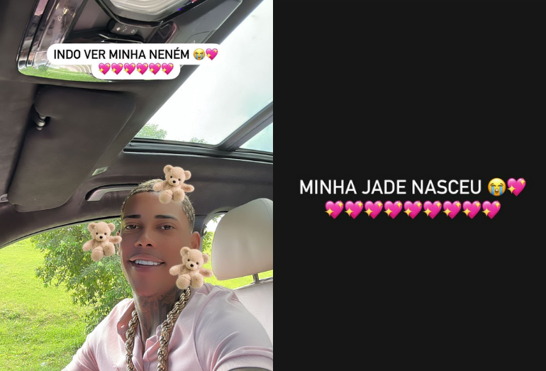 MC Poze anuncia nascimento da filha: “Indo ver minha neném”